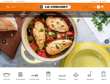 Le Creuset&#039;s new look was a highly readable improvement.